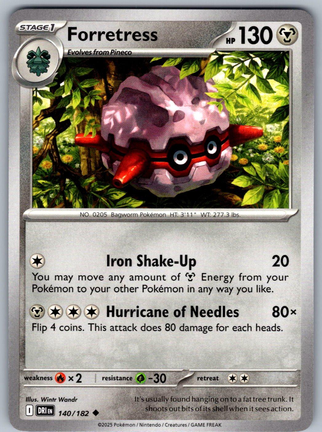 Forretress 140/182 Destined Rivals Pokemon