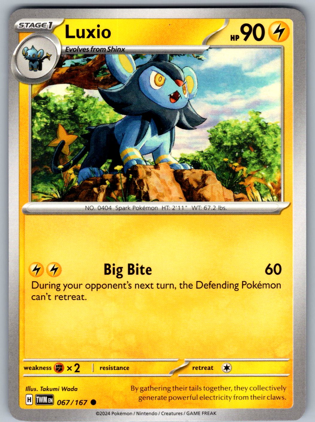 Luxio 067/167 Twilight Masquerade Pokemon