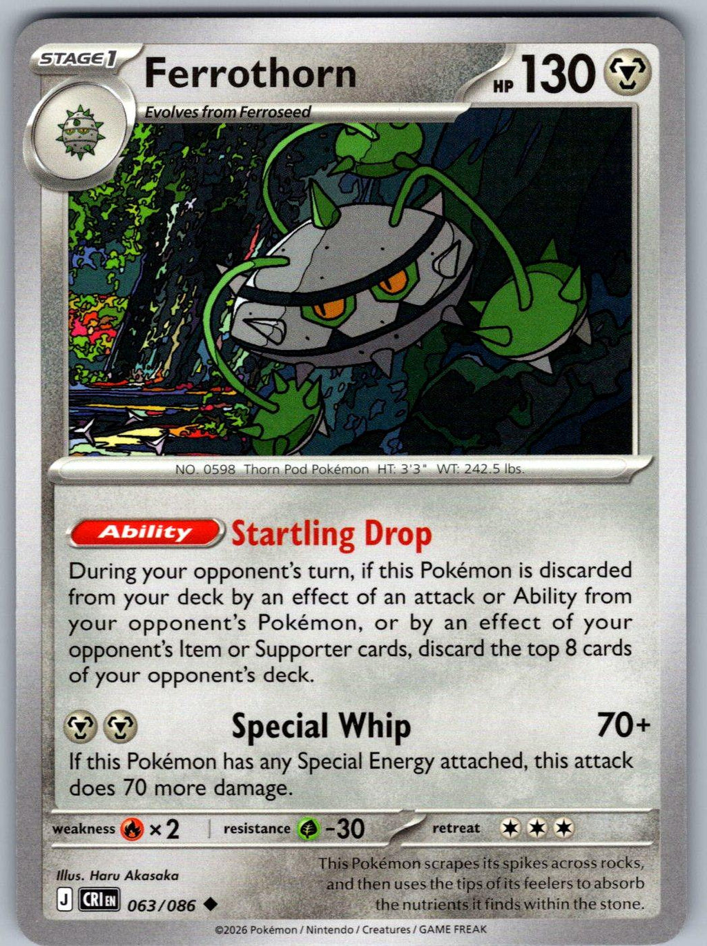 Ferrothorn 063/086 Chaos Rising Pokemon