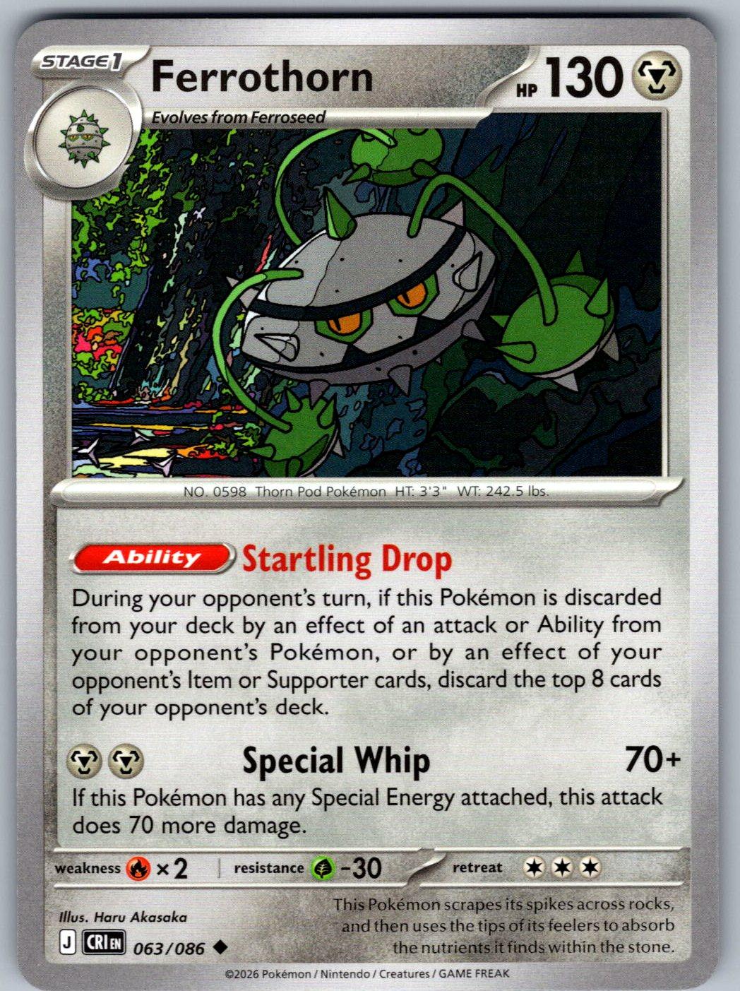 Ferrothorn 063/086 Chaos Rising Pokemon