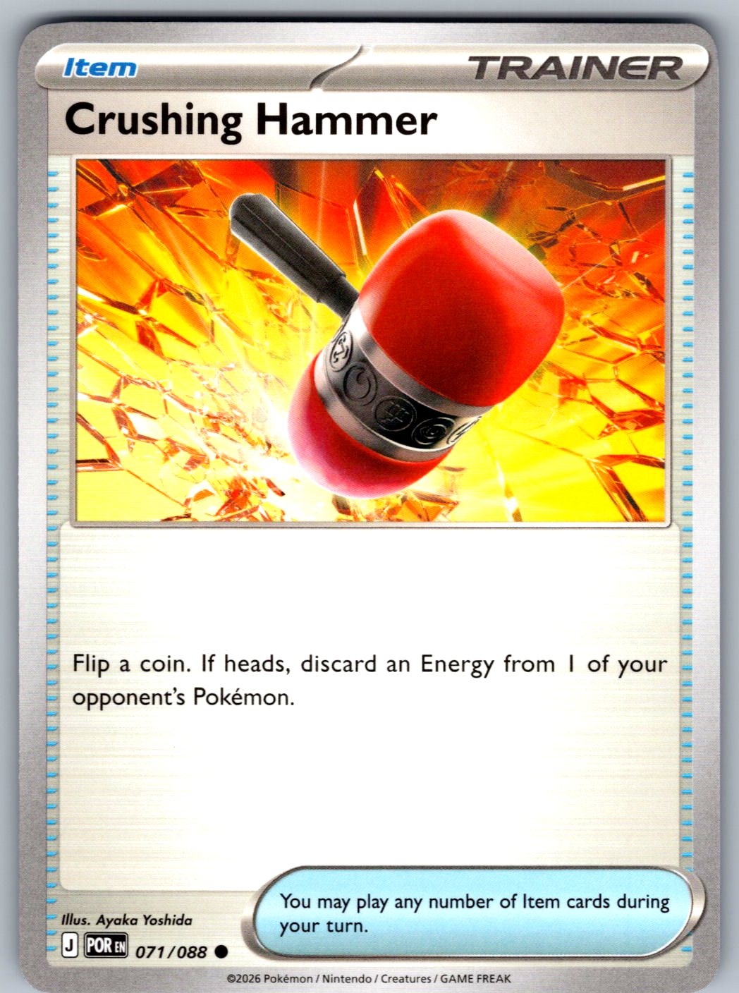 Crushing Hammer 071/088 Perfect Order Pokemon