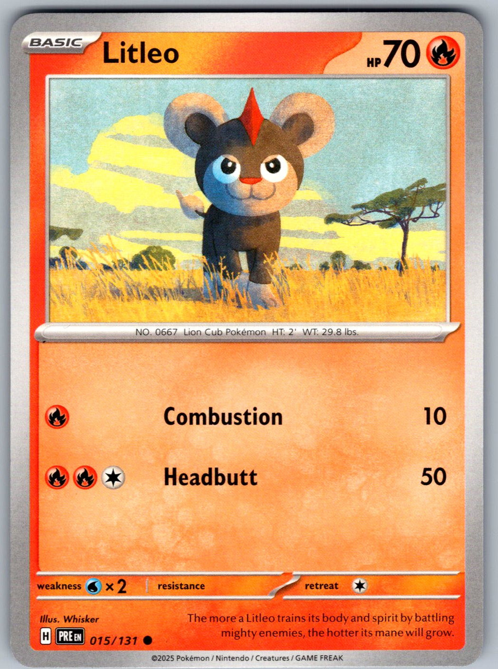 Litleo 015/131 Prismatic Evolutions Pokemon