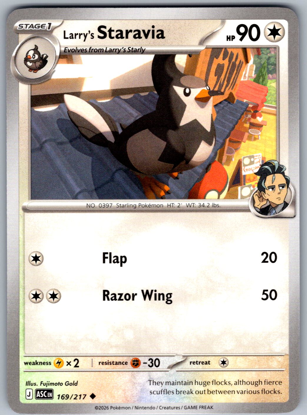 Larry's Staravia 169/217 Ascended Heroes Pokemon