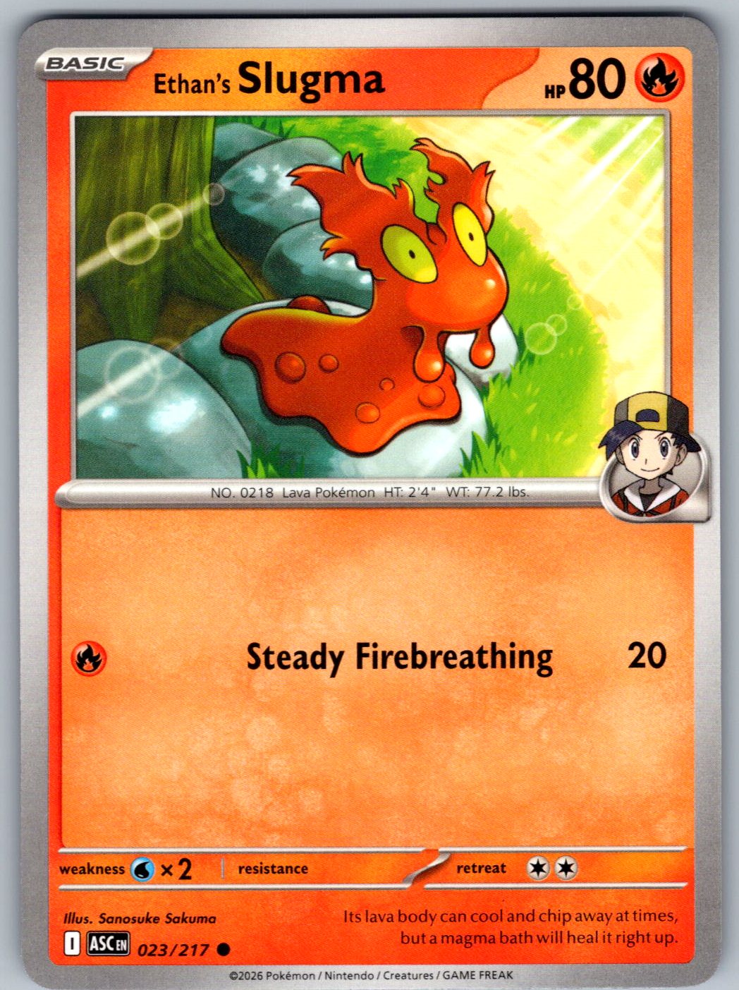 Ethan's Slugma 023/217 Ascended Heroes Pokemon