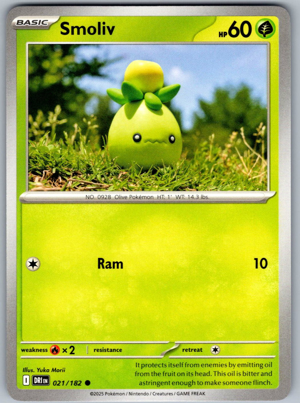 Smoliv 021/182 Destined Rivals Pokemon