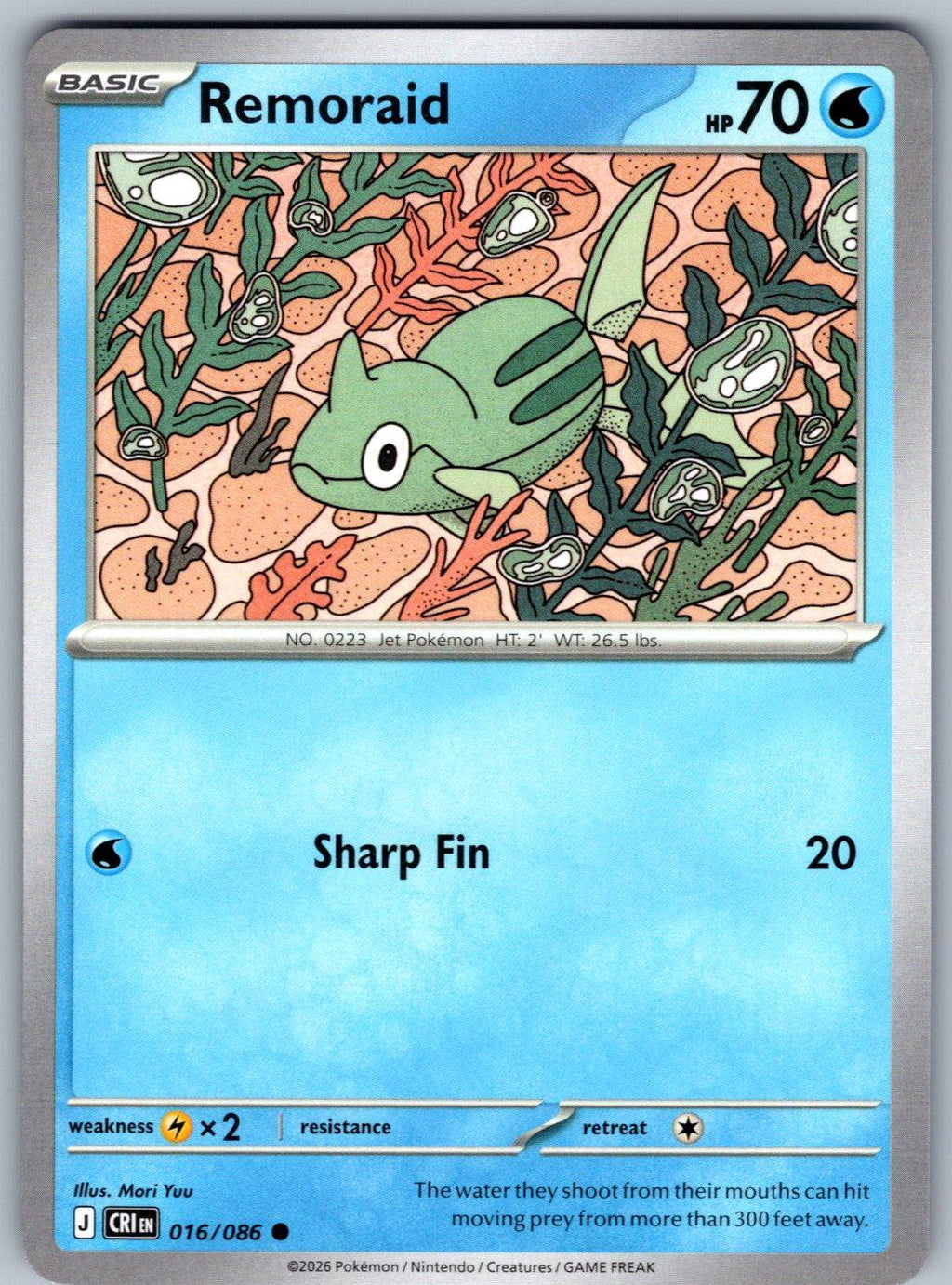 Remoraid 016/086 Chaos Rising Pokemon