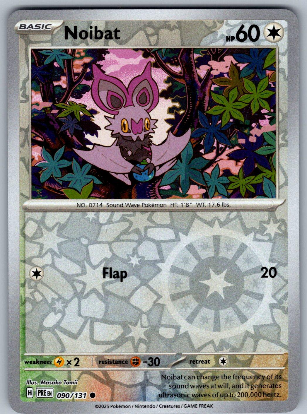 Noibat 090/131 Prismatic Evolutions Pokemon Reverse Holo