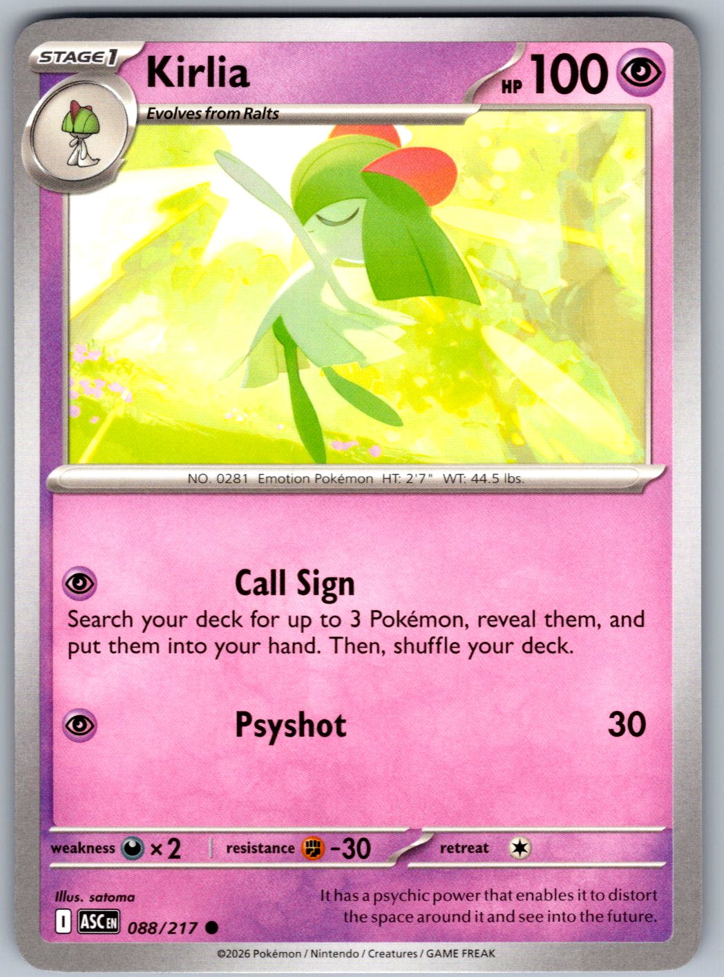 Kirlia 088/217 Ascended Heroes Pokemon