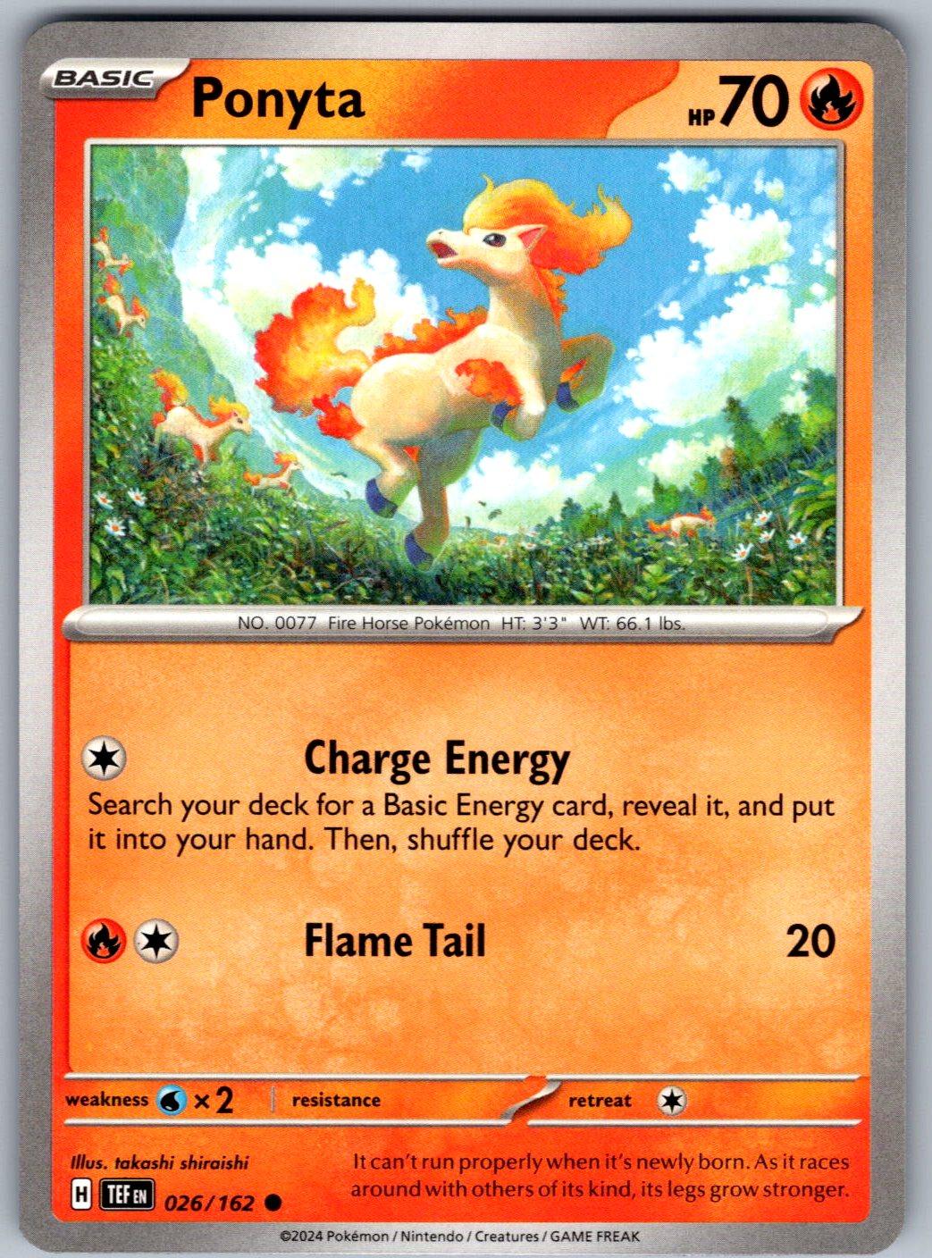 Ponyta 026/162 Temporal Forces Pokemon