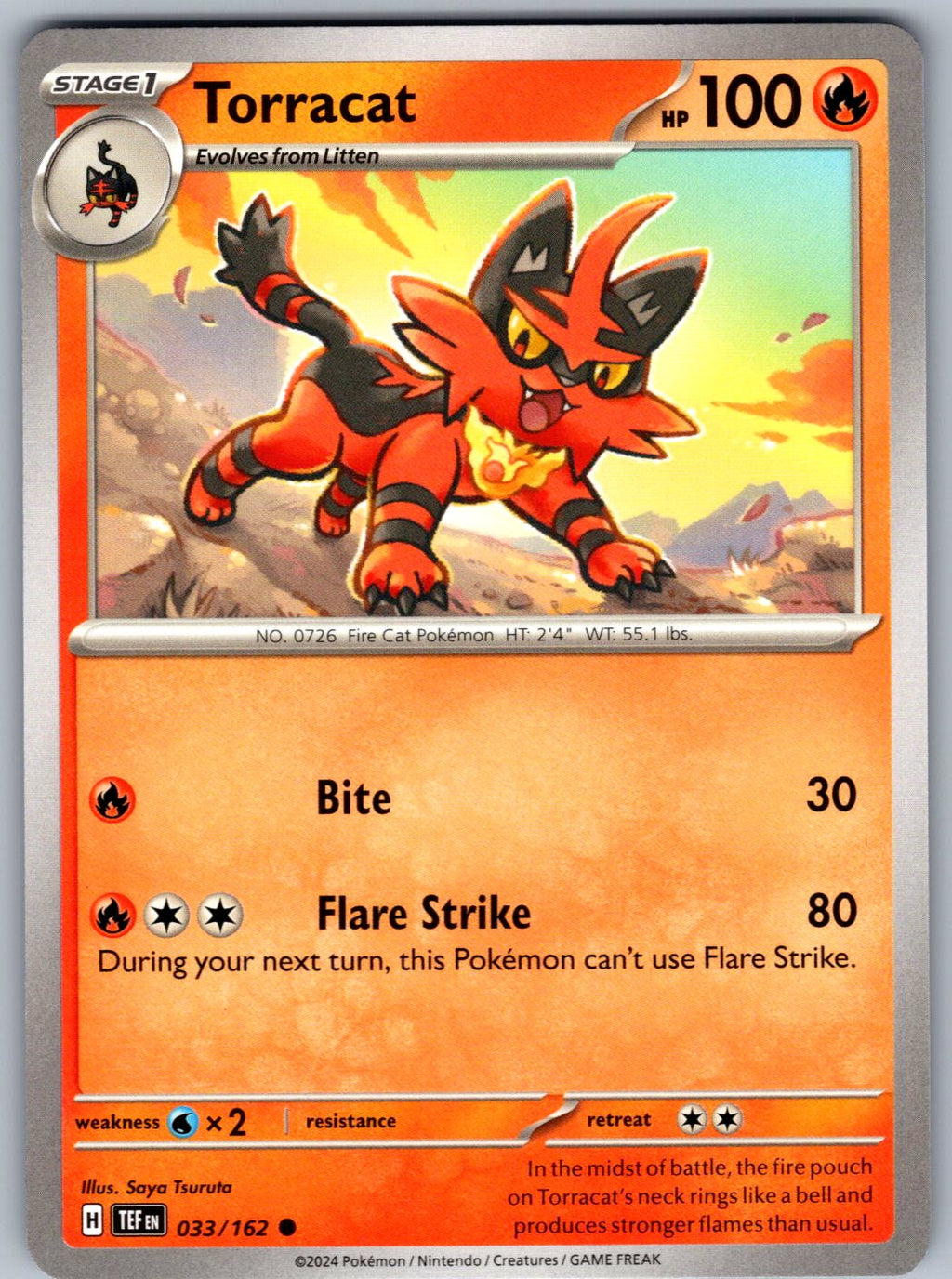 Torracat 033/162 Temporal Forces Pokemon