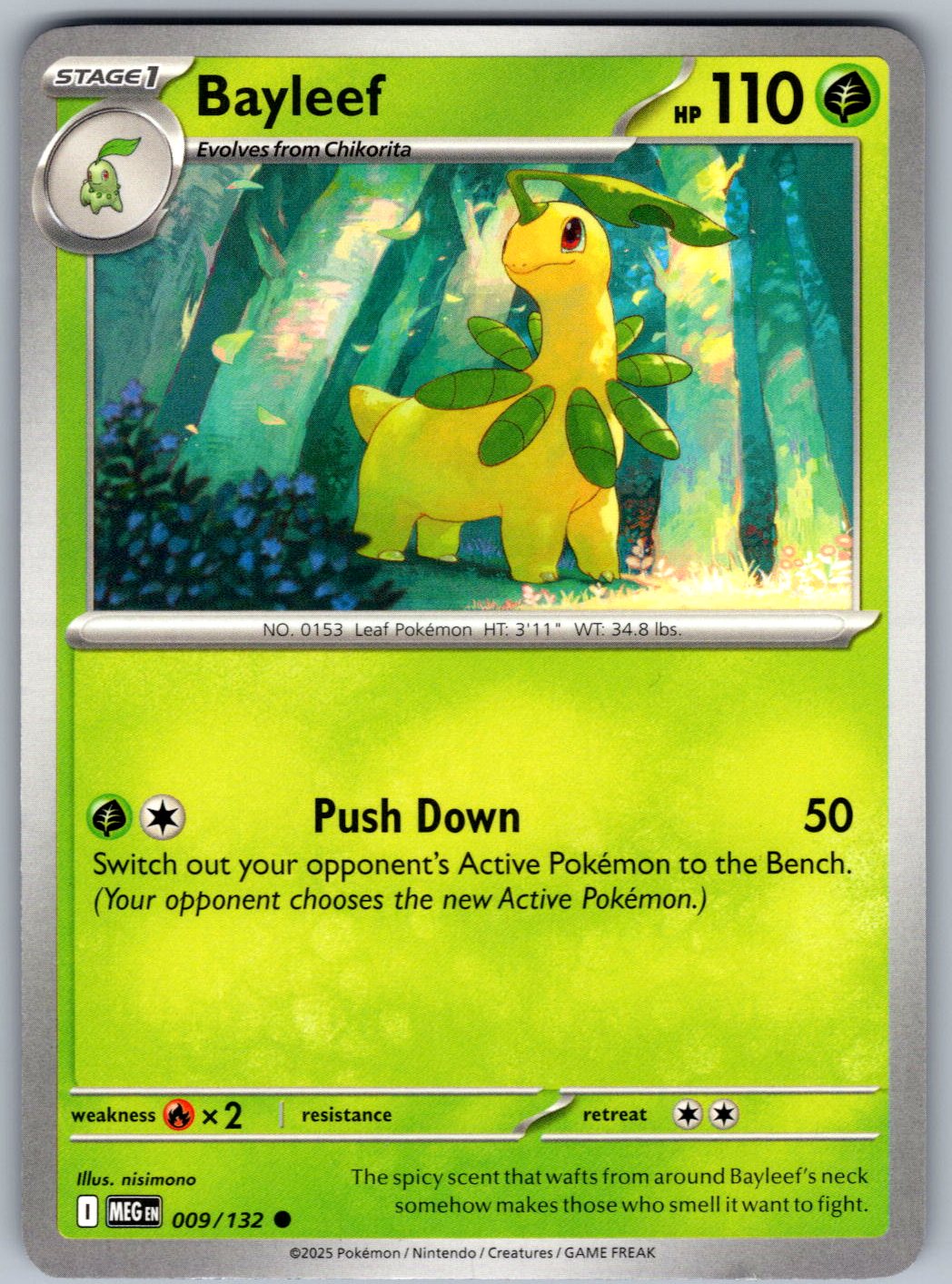 Bayleef 009/132 Mega Evolution Pokemon