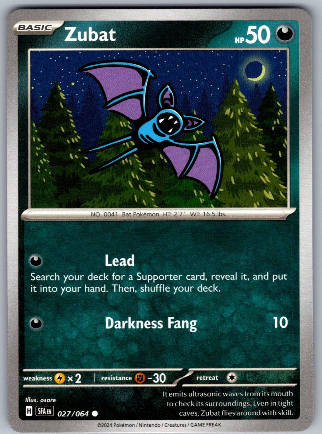 Zubat 027/064 Shrouded Fable Pokemon