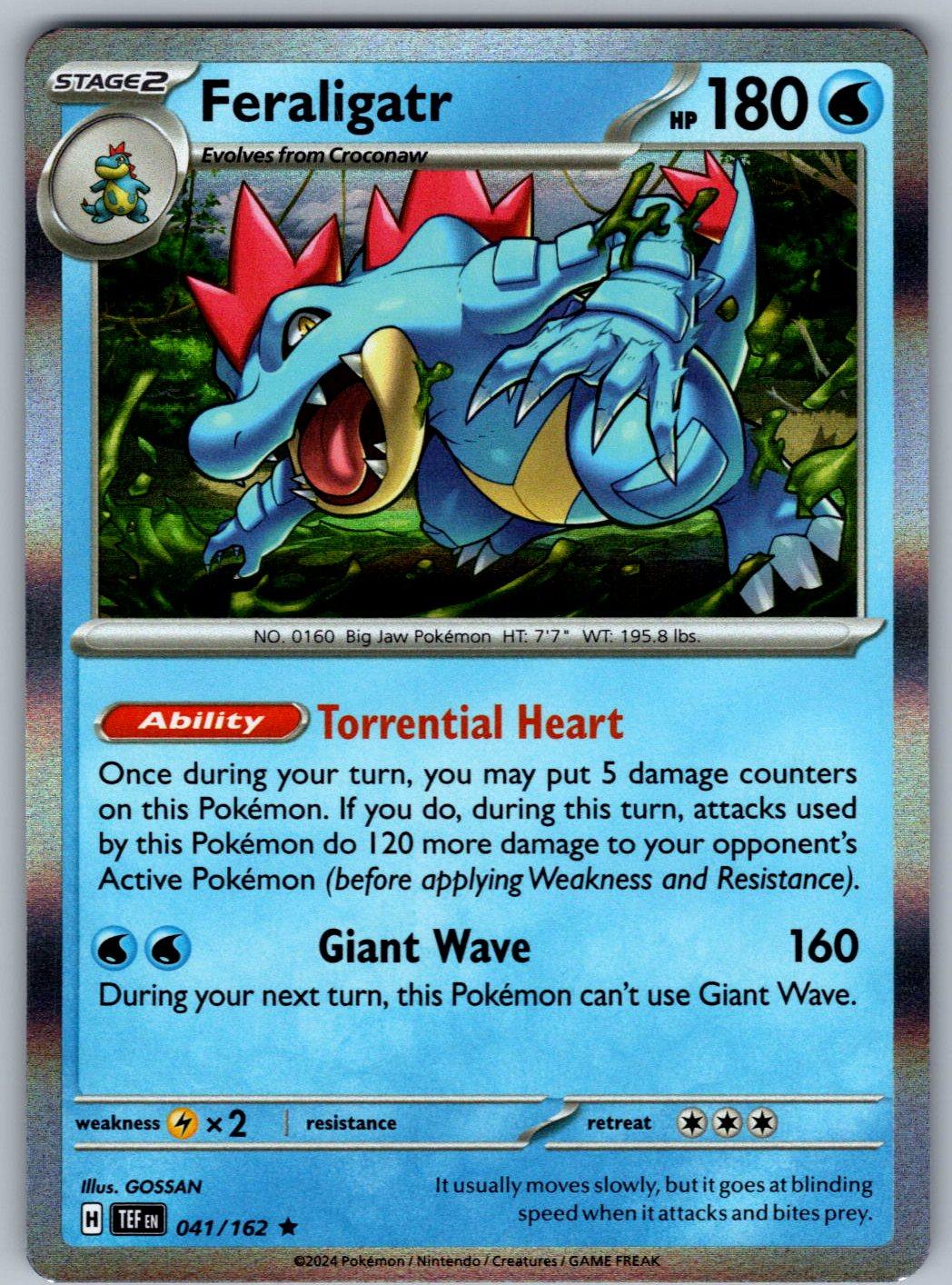 Feraligatr 041/162 Temporal Forces Pokemon Holo
