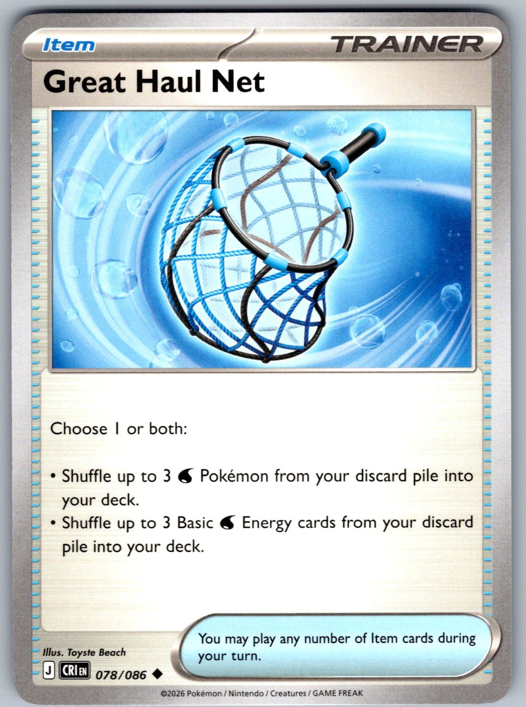 Great Haul Net 078/086 Chaos Rising Pokemon