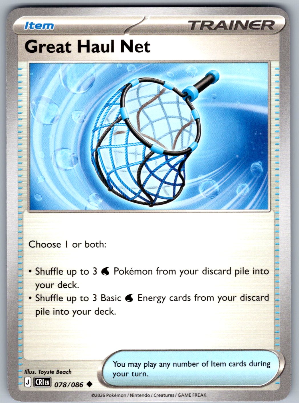 Great Haul Net 078/086 Chaos Rising Pokemon