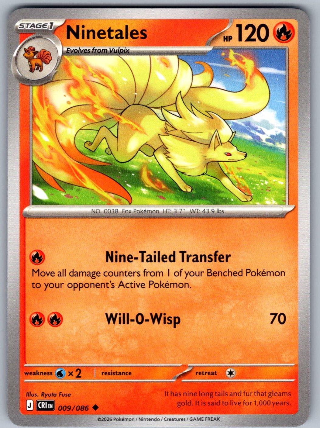 Ninetales 009/086 Chaos Rising Pokemon