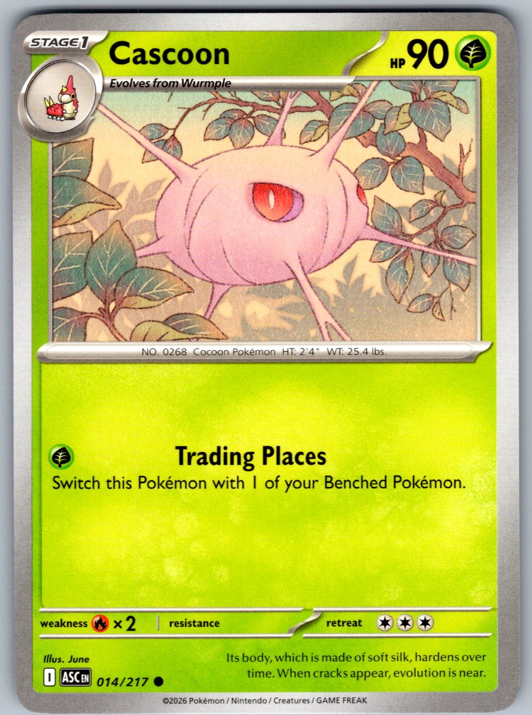 Cascoon 014/217 Ascended Heroes Pokemon