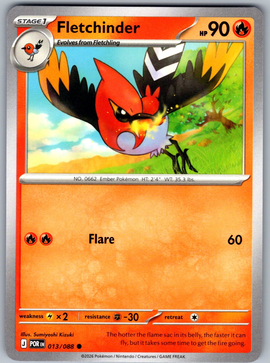Fletchinder 013/088 Perfect Order Pokemon
