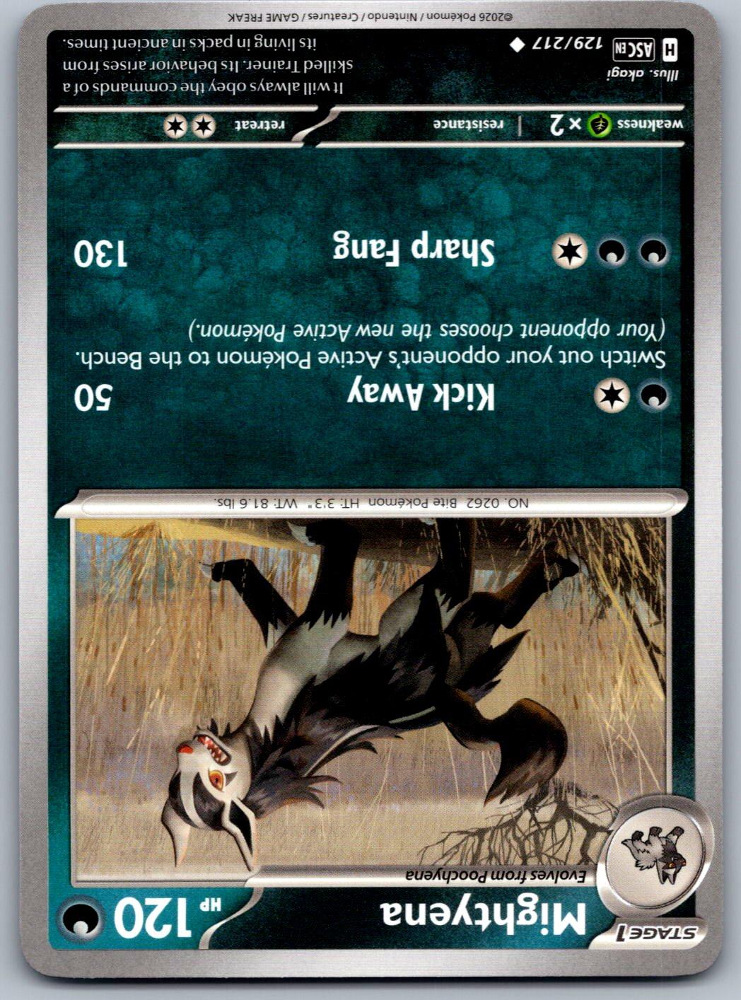Mightyena 129/217 Ascended Heroes Pokemon