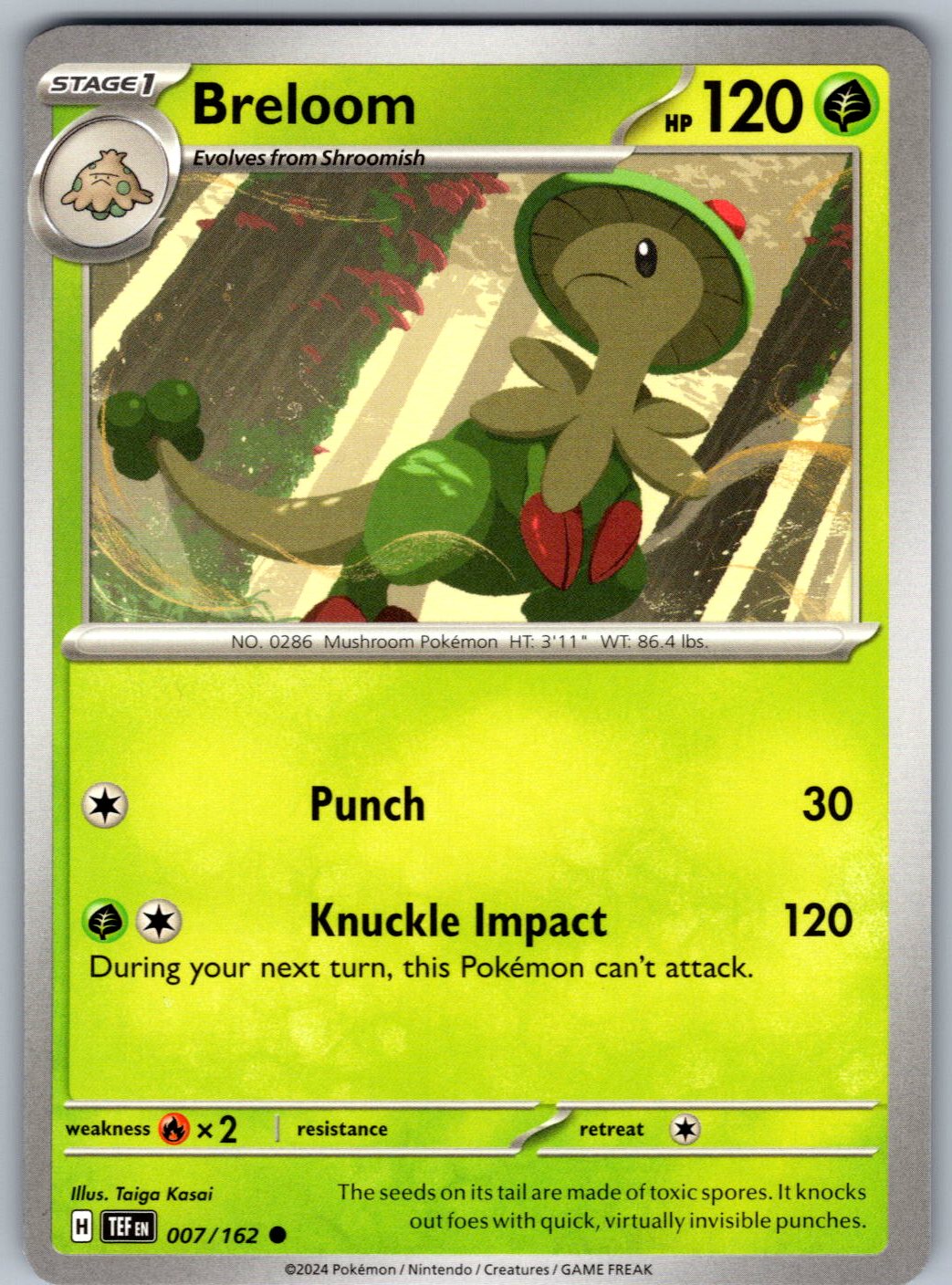 Breloom 007/162 Temporal Forces Pokemon