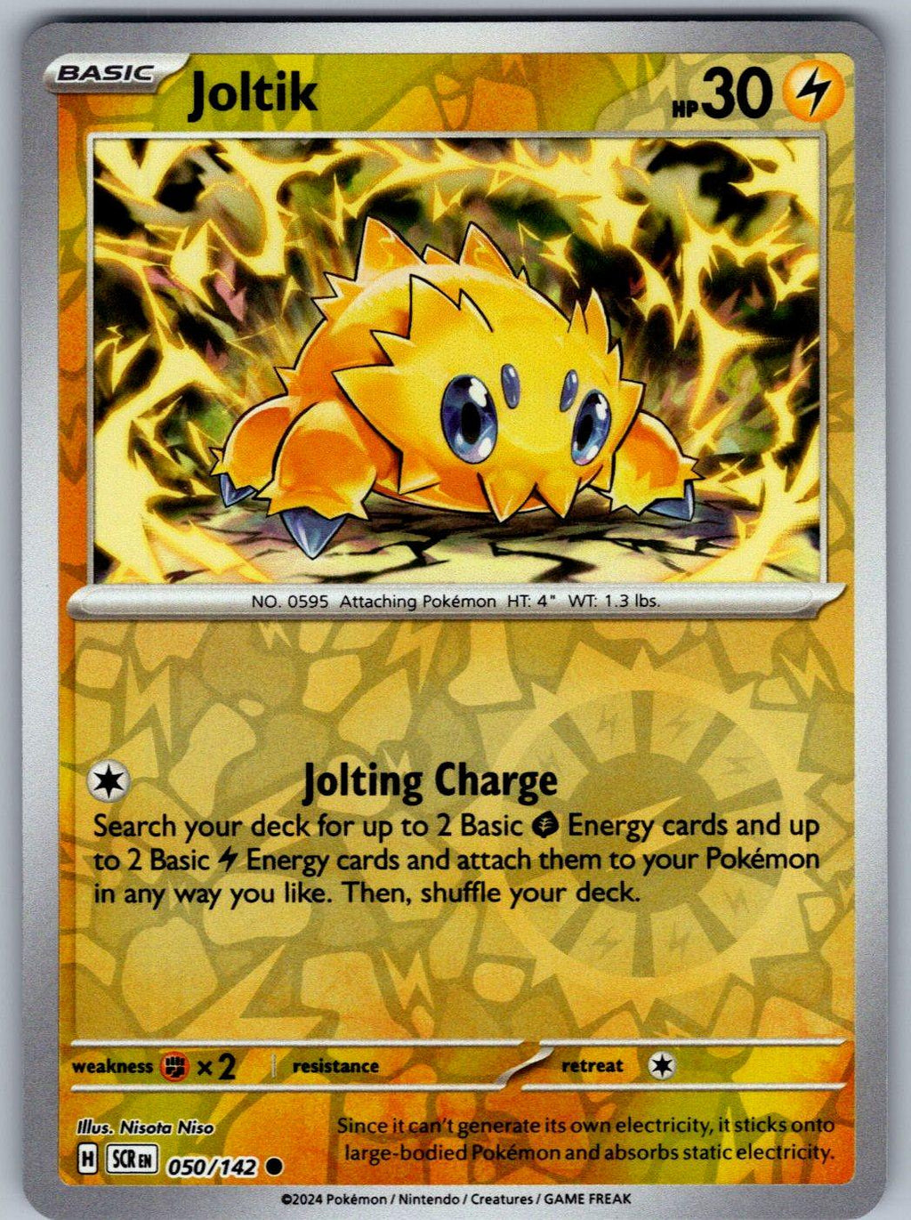 Joltik 50/142 Stellar Crown Pokemon Reverse Holo