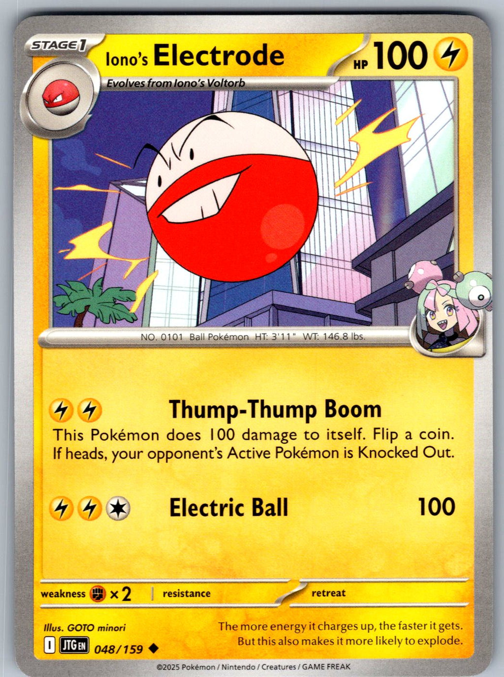 Iono's Electrode 048/159 Journey Together Pokemon