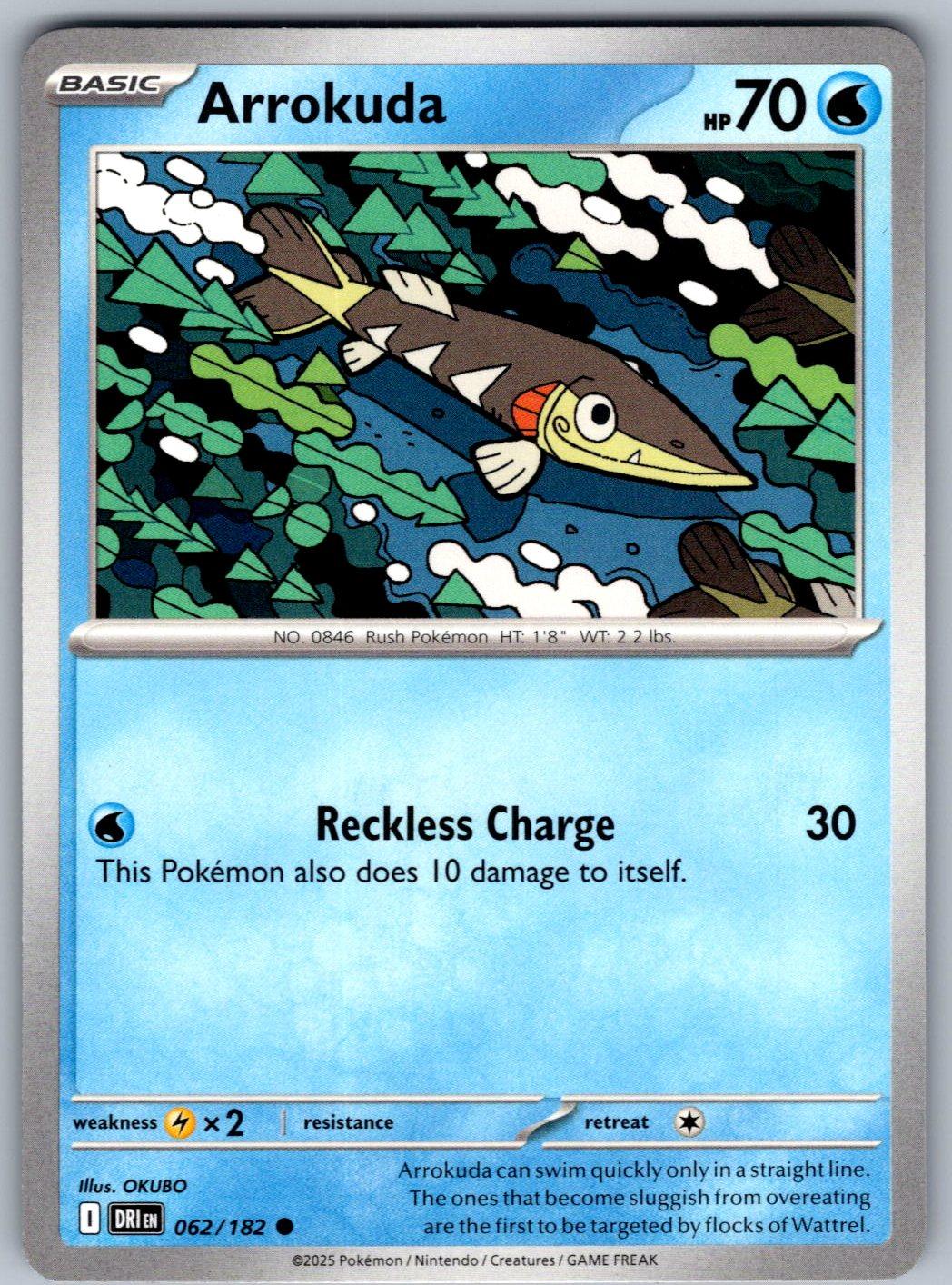 Arrokuda 062/182 Destined Rivals Pokemon