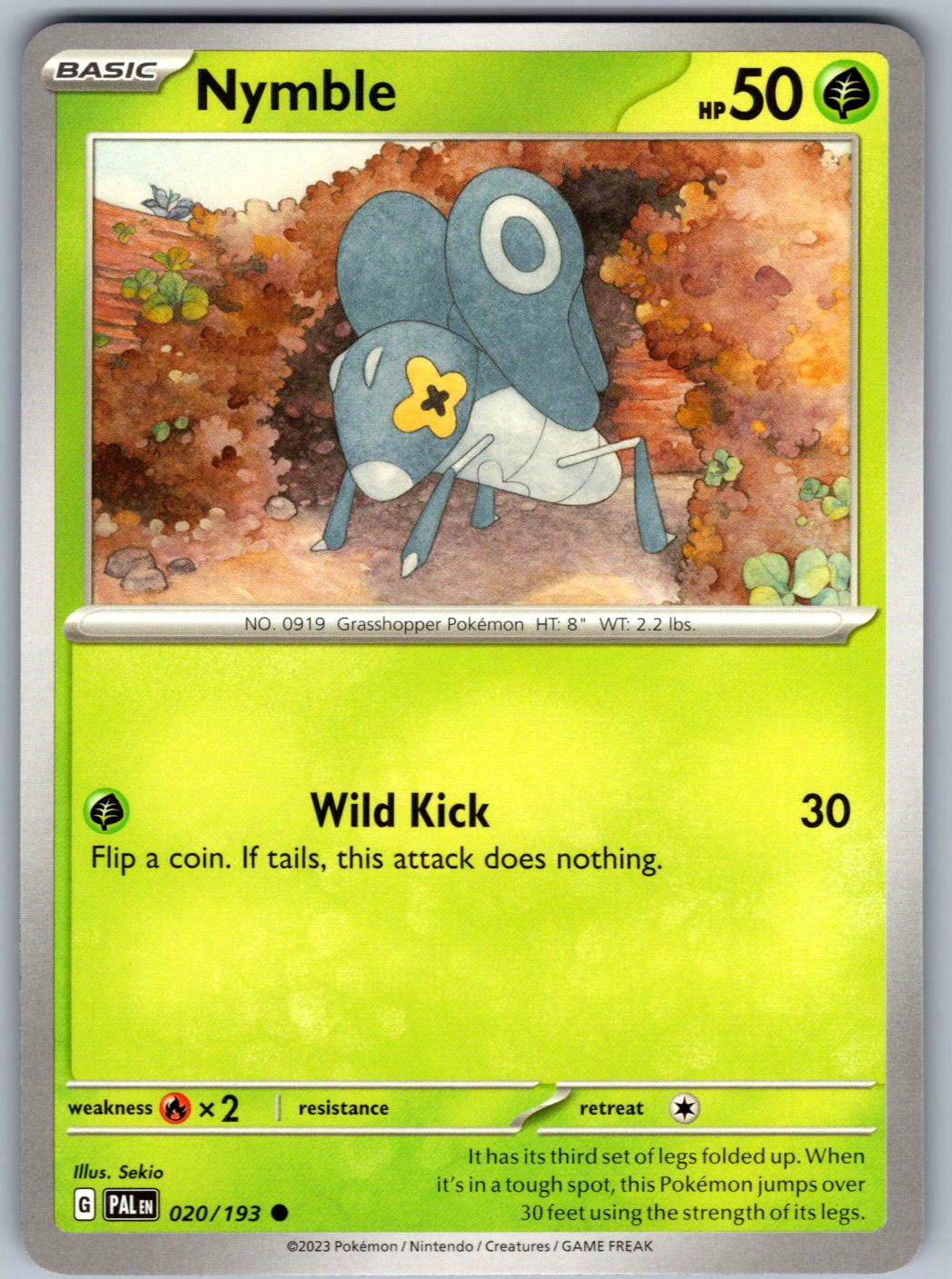 Nymble 020/193 Paldea Evolved Pokemon