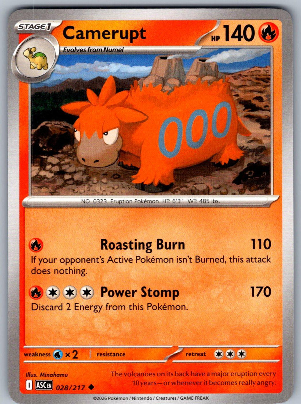 Camerupt 028/217 Ascended Heroes Pokemon