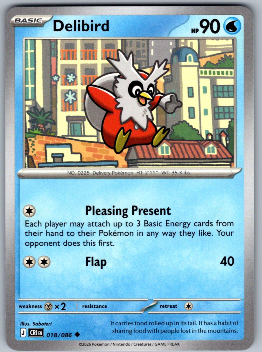 Delibird 018/086 Chaos Rising Pokemon