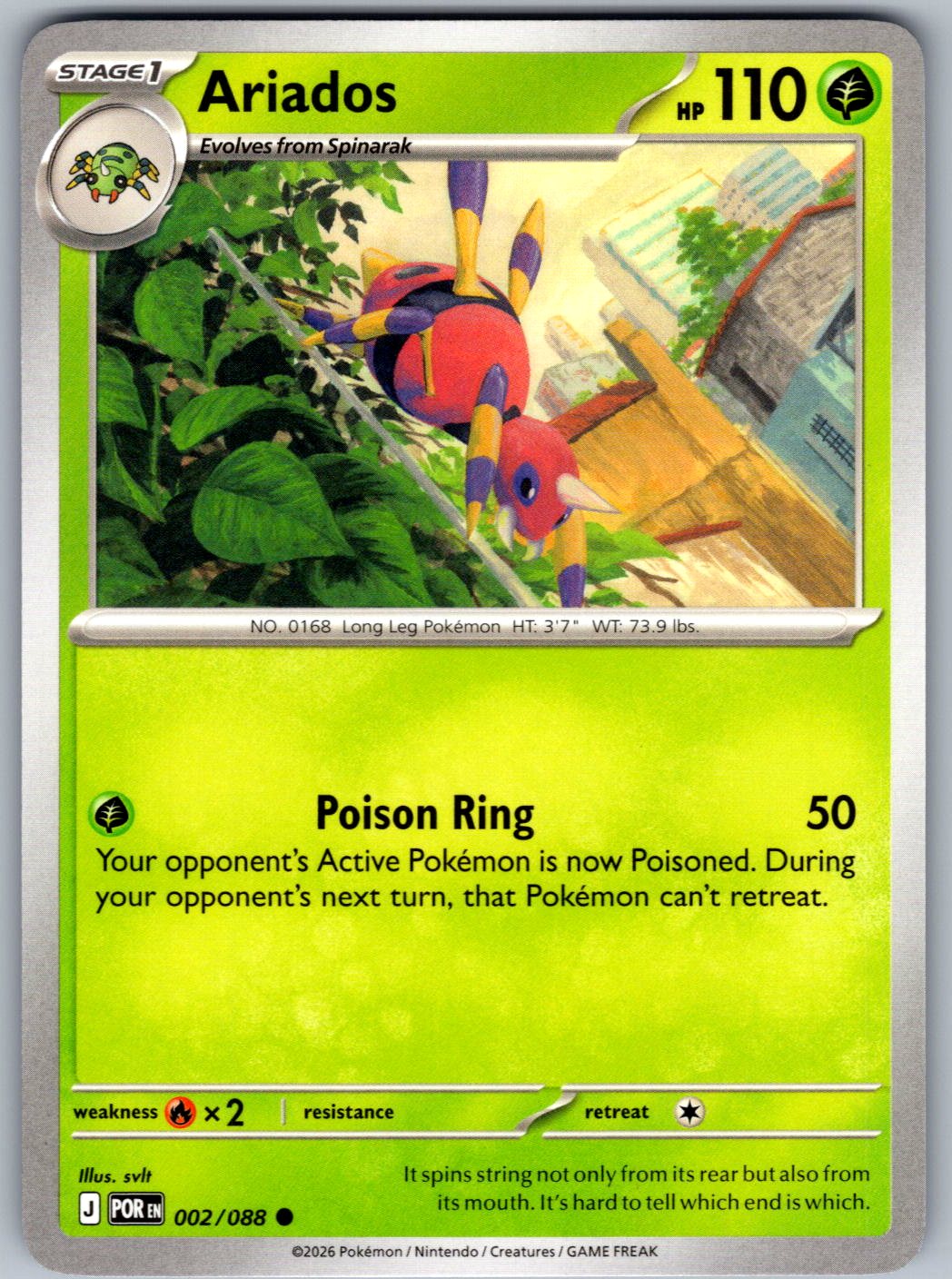 Ariados 002/088 Perfect Order Pokemon