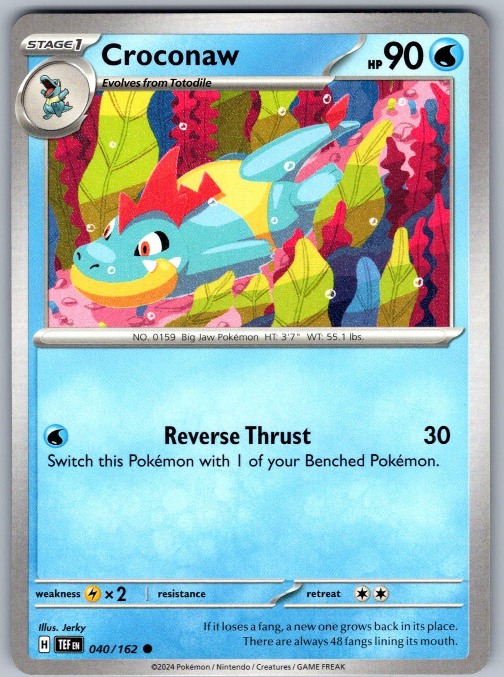 Croconaw 040/162 Temporal Forces Pokemon