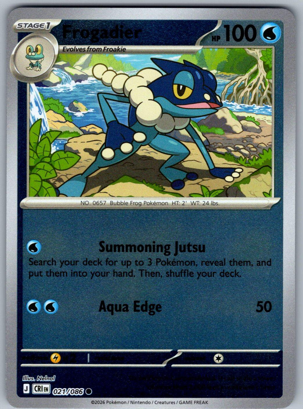 Frogadier 021/086 Chaos Rising Pokemon Reverse Holo