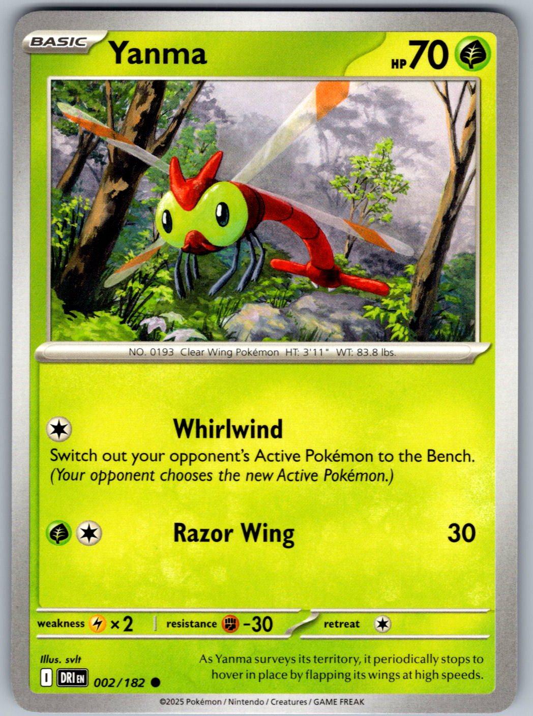 Yanma 002/182 Destined Rivals Pokemon