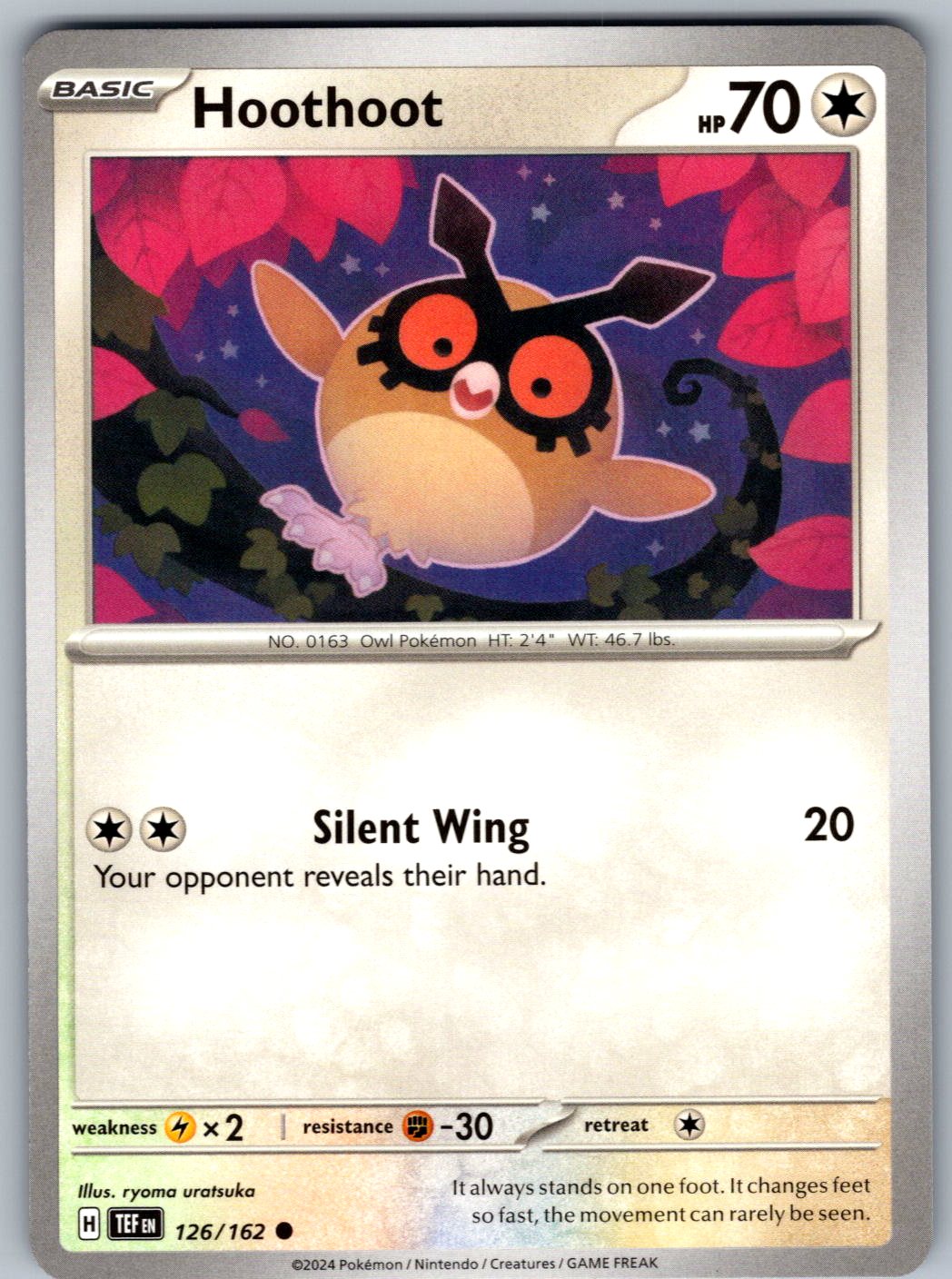 Hoothoot 126/162 Temporal Forces Pokemon