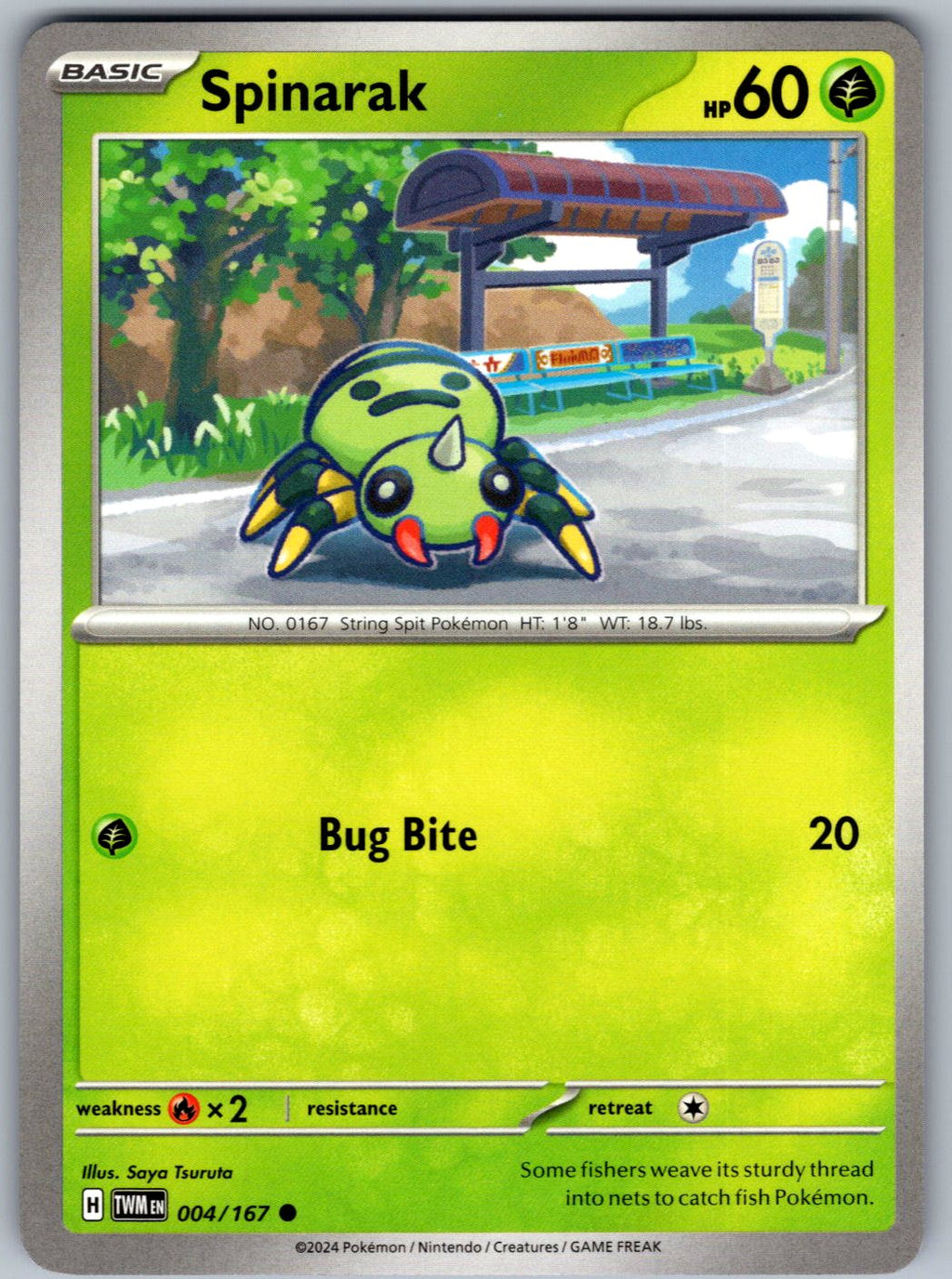 Spinarak 004/167 Twilight Masquerade Pokemon