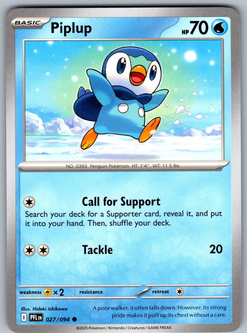 Piplup 027/094 Phantasmal Flames Pokemon