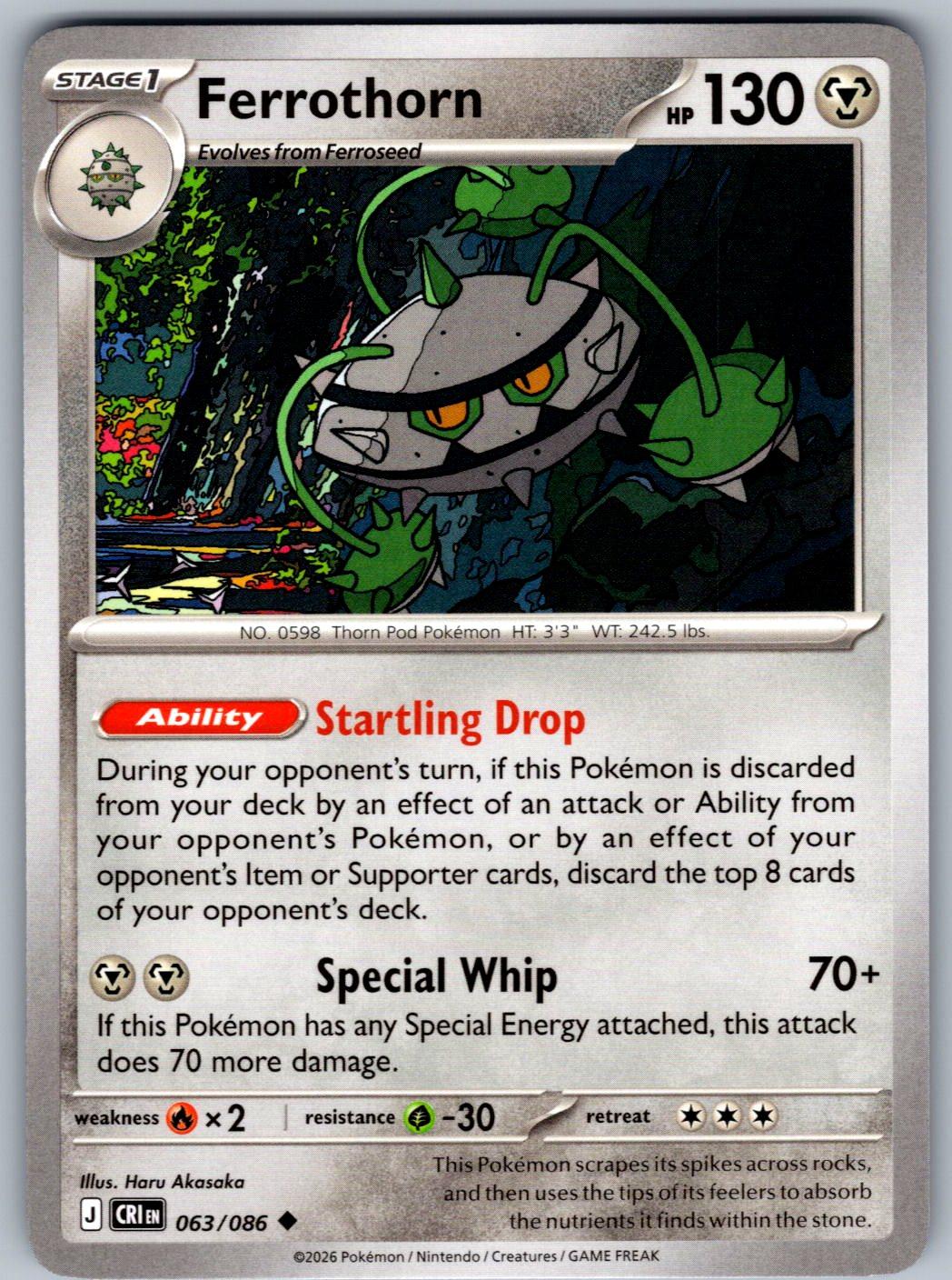Ferrothorn 063/086 Chaos Rising Pokemon