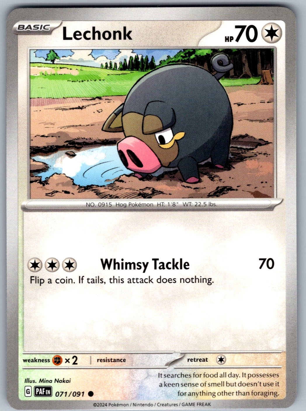 Lechonk 071/091 Paldean Fates Pokemon