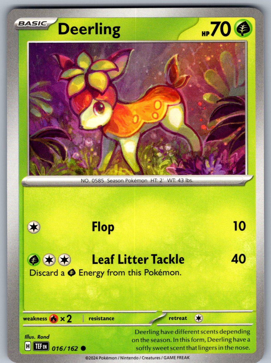 Deerling 016/162 Temporal Forces Pokemon