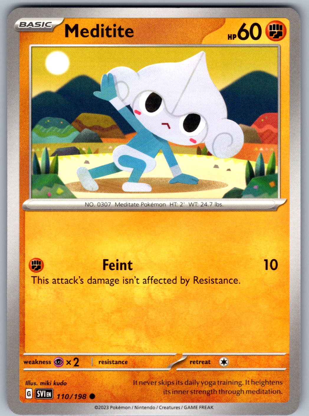 Meditite 110/198 Scarlet & Violet Pokemon