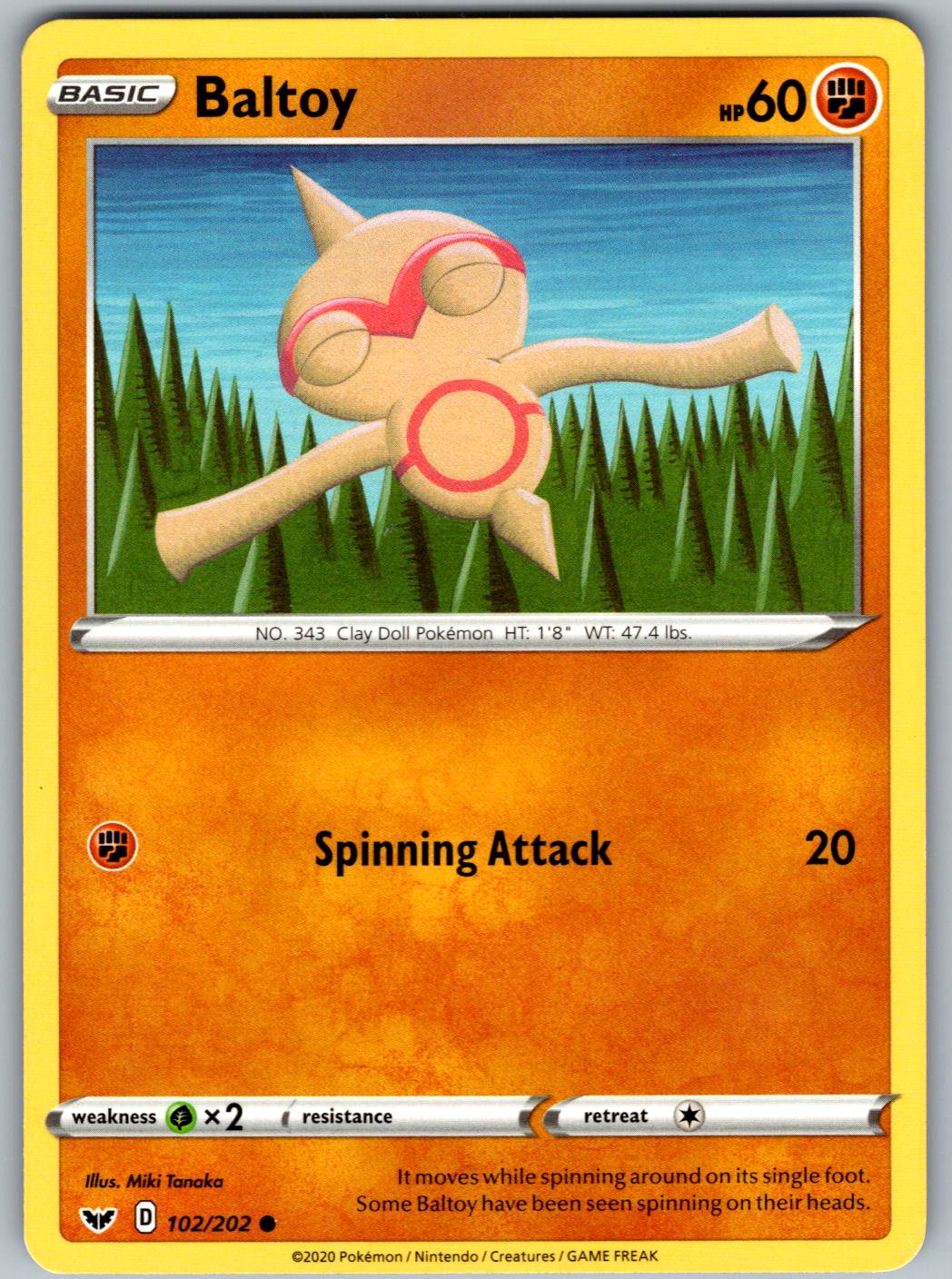 Baltoy 102/202 Sword & Shield Pokemon