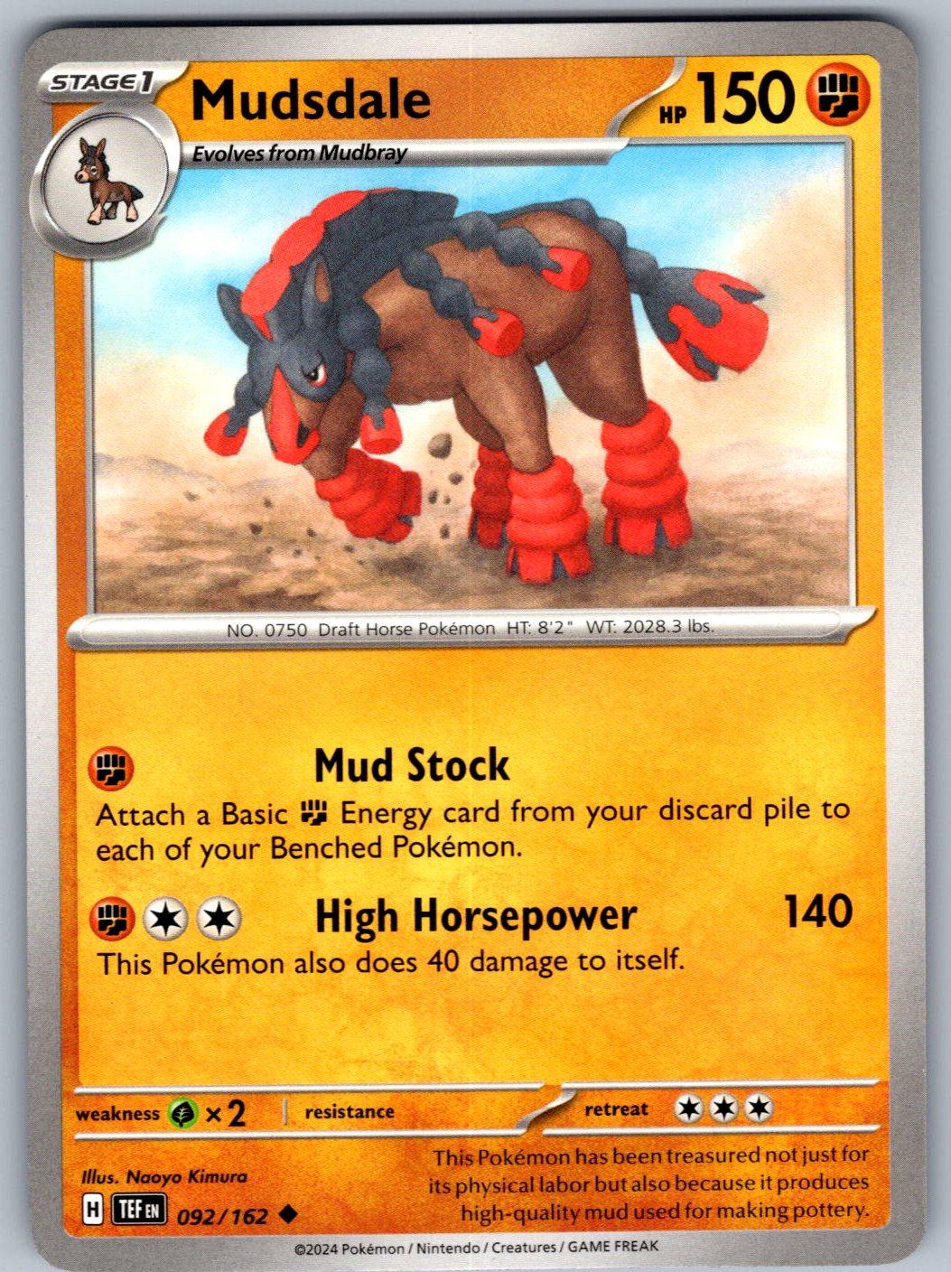 Mudsdale 092/162 Temporal Forces Pokemon