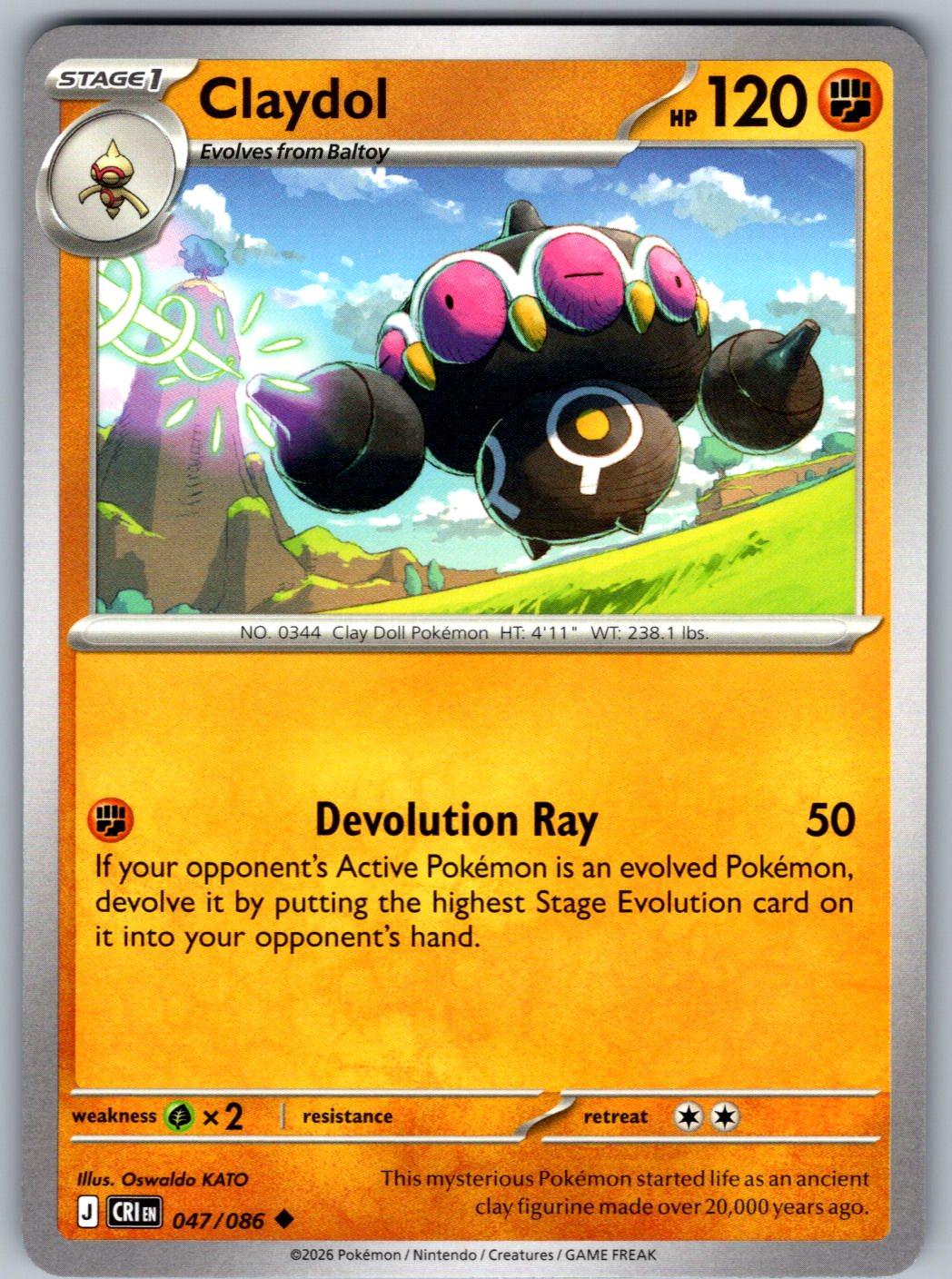 Claydol 047/086 Chaos Rising Pokemon