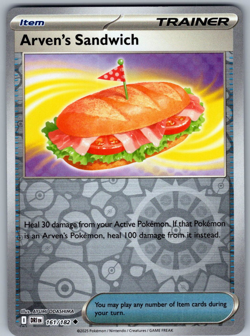 Arven's Sandwich 161/182 Destined Rivals Pokemon Reverse Holo