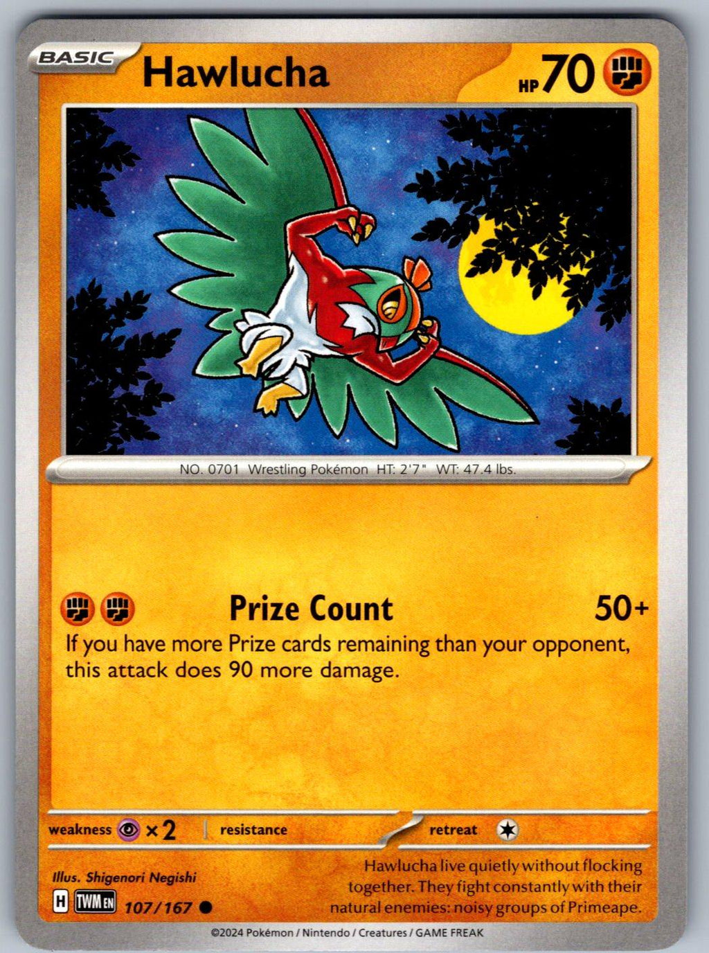 Hawlucha 107/167 Twilight Masquerade Pokemon