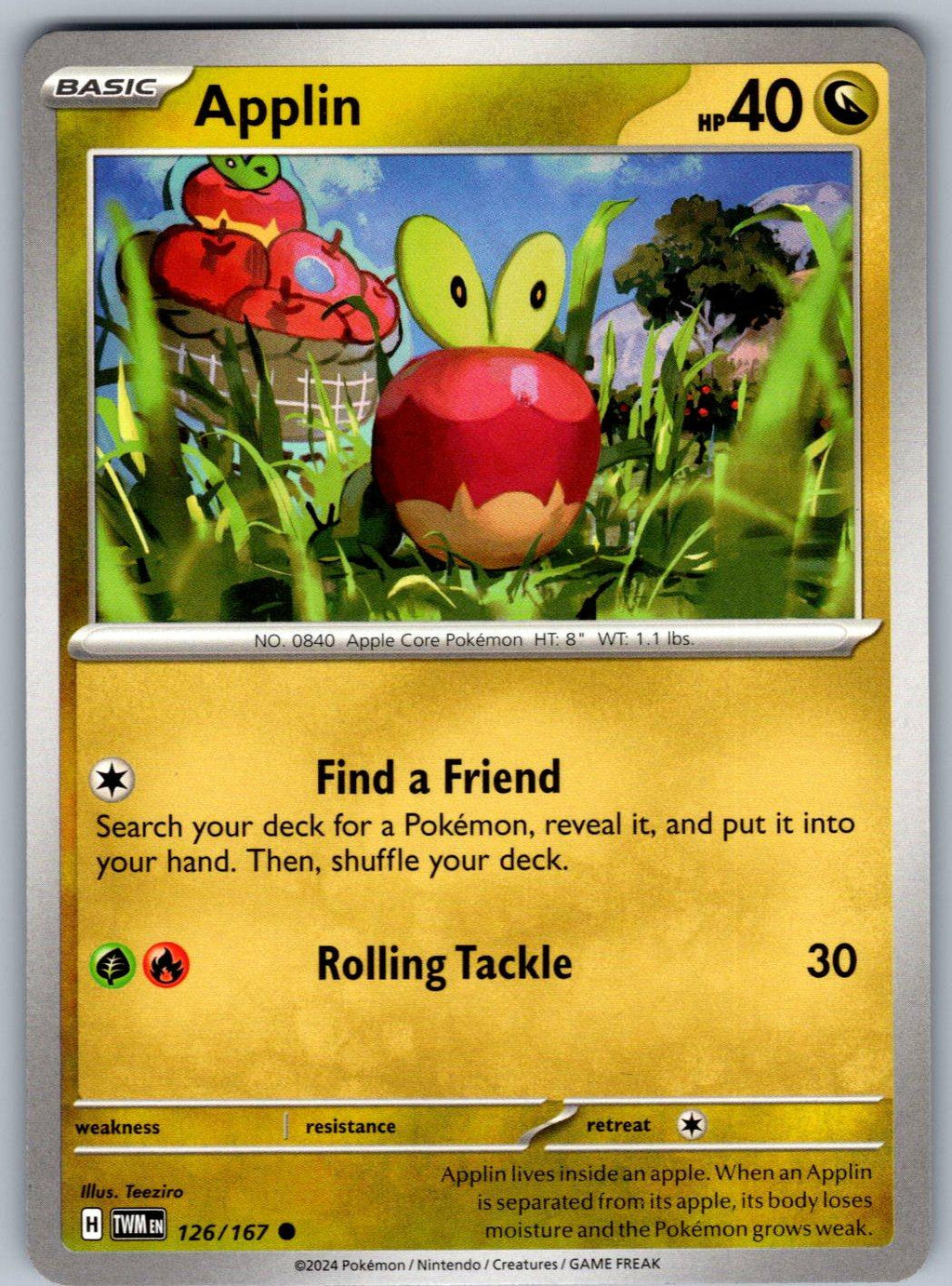 Applin 126/167 Twilight Masquerade Pokemon