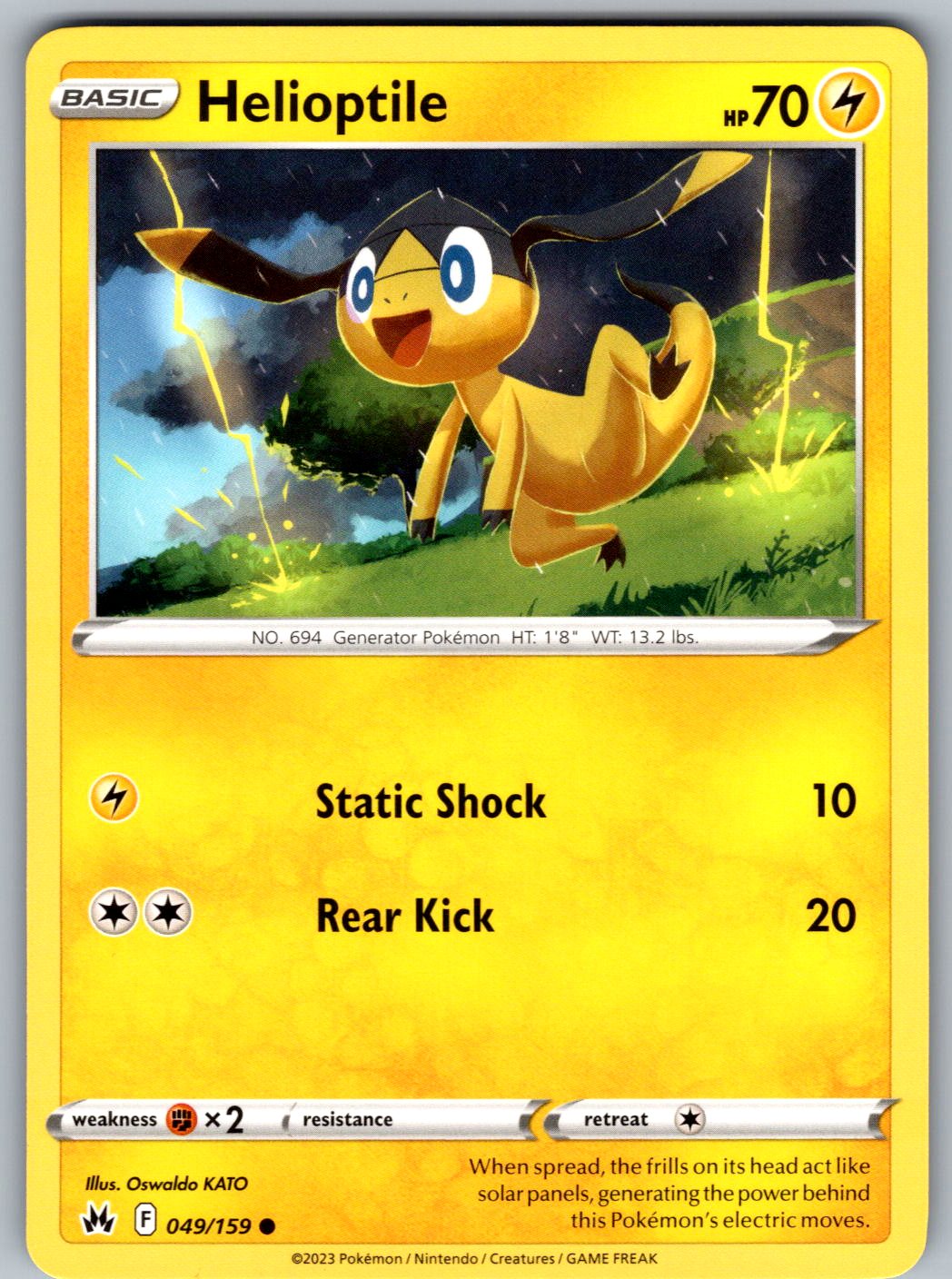 Helioptile 049/159 Crown Zenith Pokemon