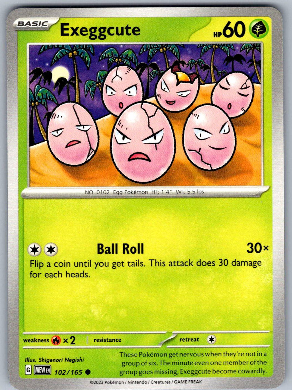 Exeggcute 102/165 151 Pokemon