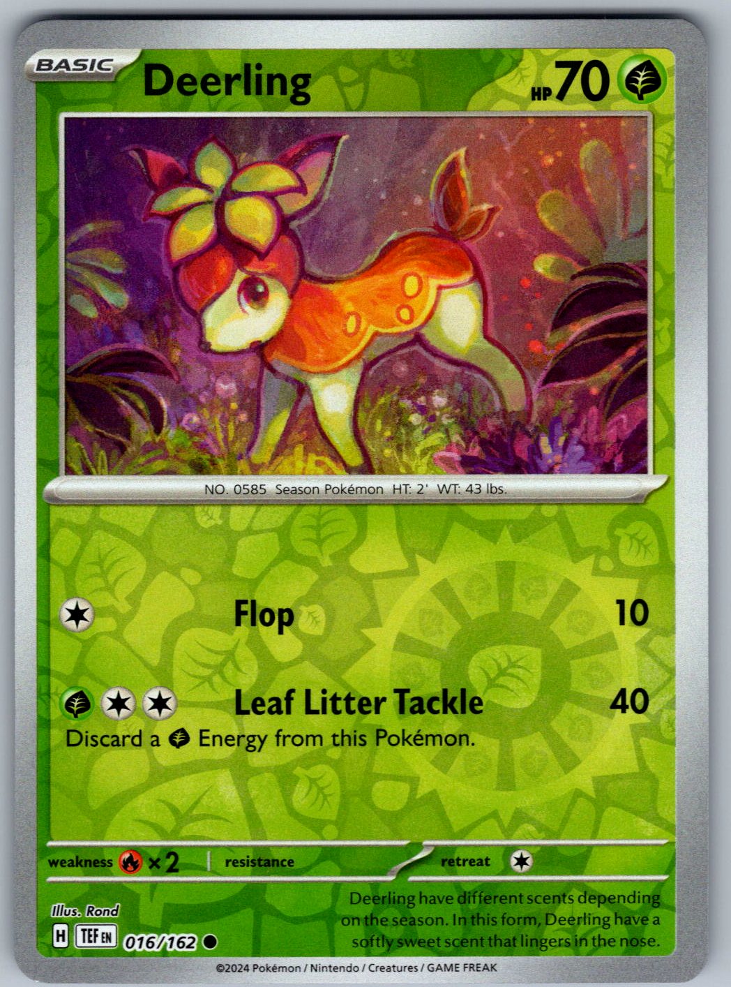 Deerling 016/162 Temporal Forces Pokemon